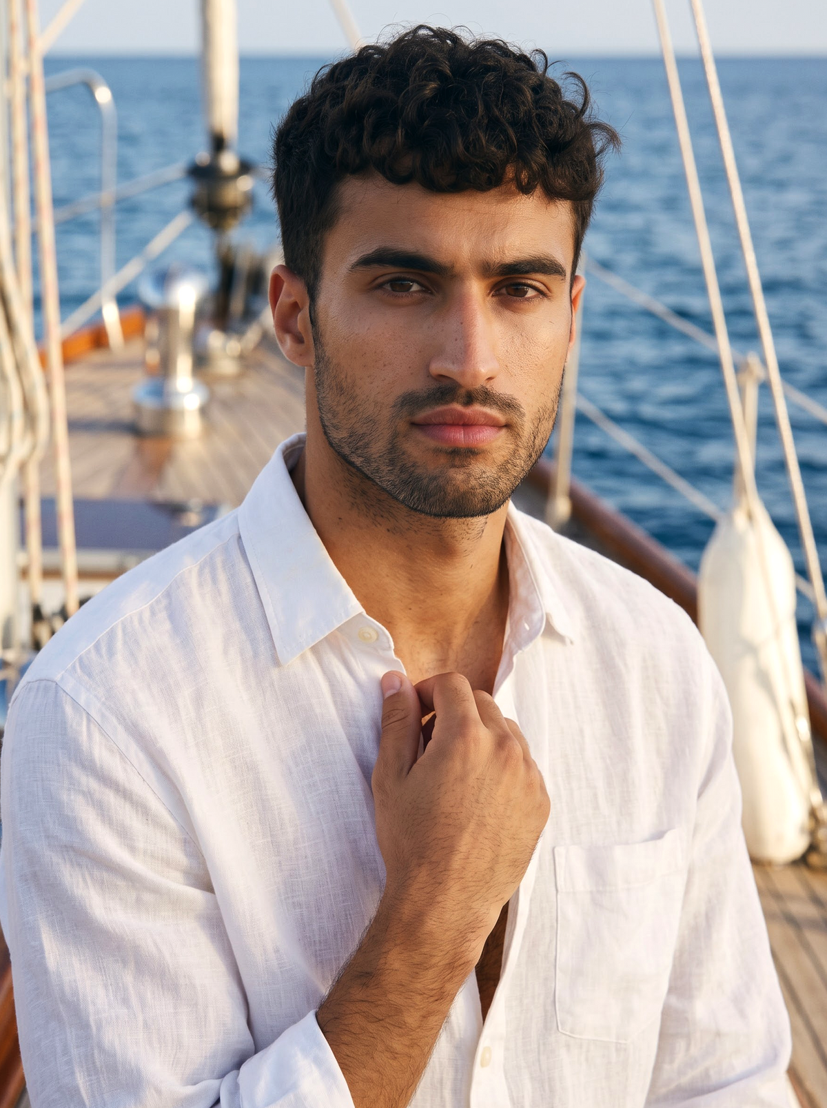 Griffyn white pure linen shirt - view 2